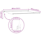 Elektrische ausziehbare Markise Bordeauxrot 4 × 3,5 m