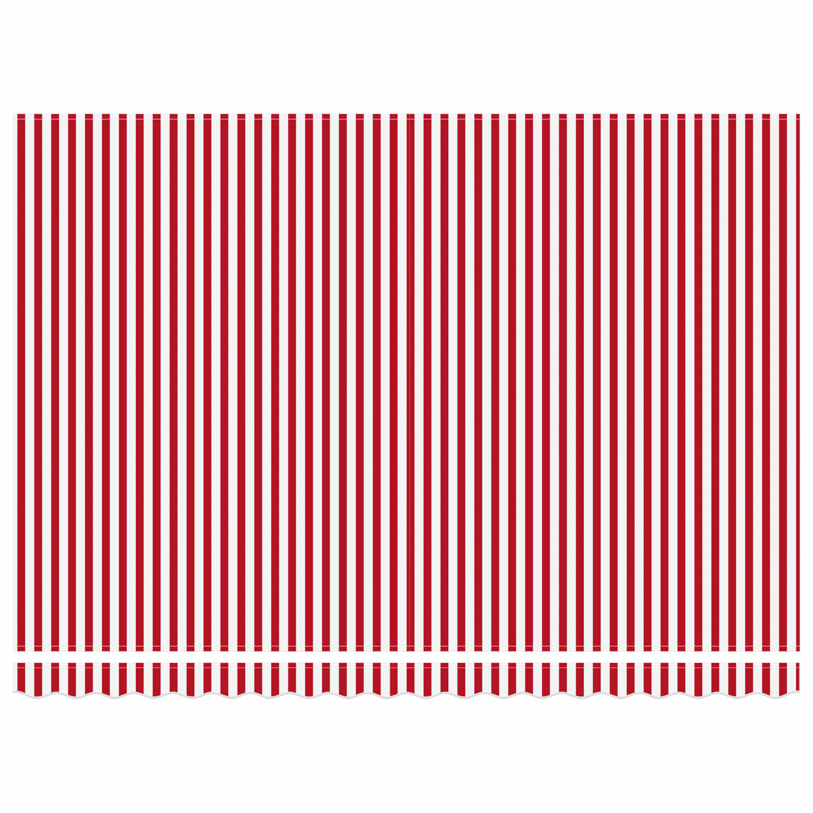 Elektrische ausziehbare Markise Rot und Weiß 5 x 3 m