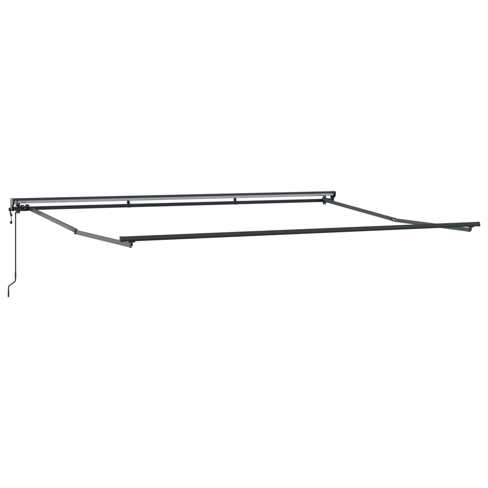 Elektrische ausziehbare Markise Anthrazit und Weiß 5 x 3,5 m