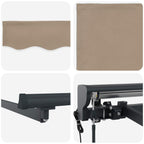 Elektrische ausziehbare Markise Beige und Anthrazit 5 x 3,5 m