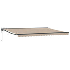 Elektrische ausziehbare Markise Beige und Anthrazit 5 x 3,5 m