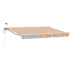 Elektrische ausziehbare Markise Blau, Orange, Weiß 3 x 2,5 m