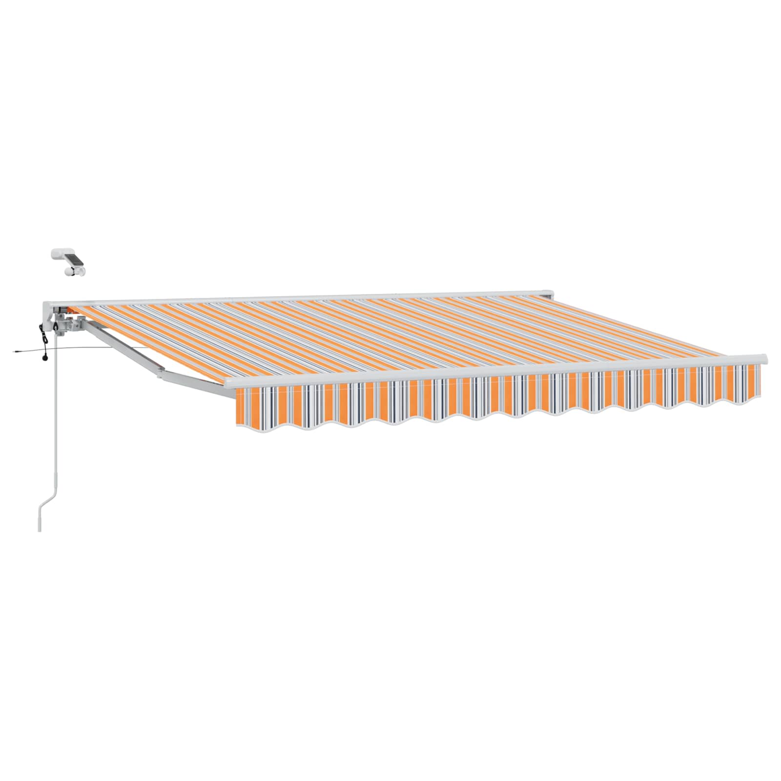 Elektrische ausziehbare Markise Blau, Orange, Weiß 3 x 2,5 m