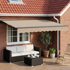 Elektrische ausziehbare Markise Beige und Anthrazit 3,5 x 2,5 m