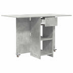 Esstisch 115 x 70 x 75 cm Holzwerkstoff Betongrau Rechtwinklig