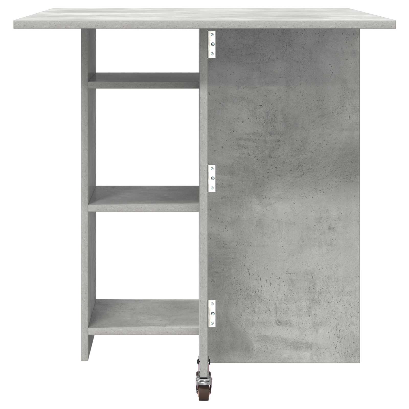 Esstisch 115 x 70 x 75 cm Holzwerkstoff Betongrau Rechtwinklig