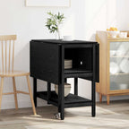 Esstisch 122 x 80 x 76,5 cm Holzwerkstoff Schwarze Eiche