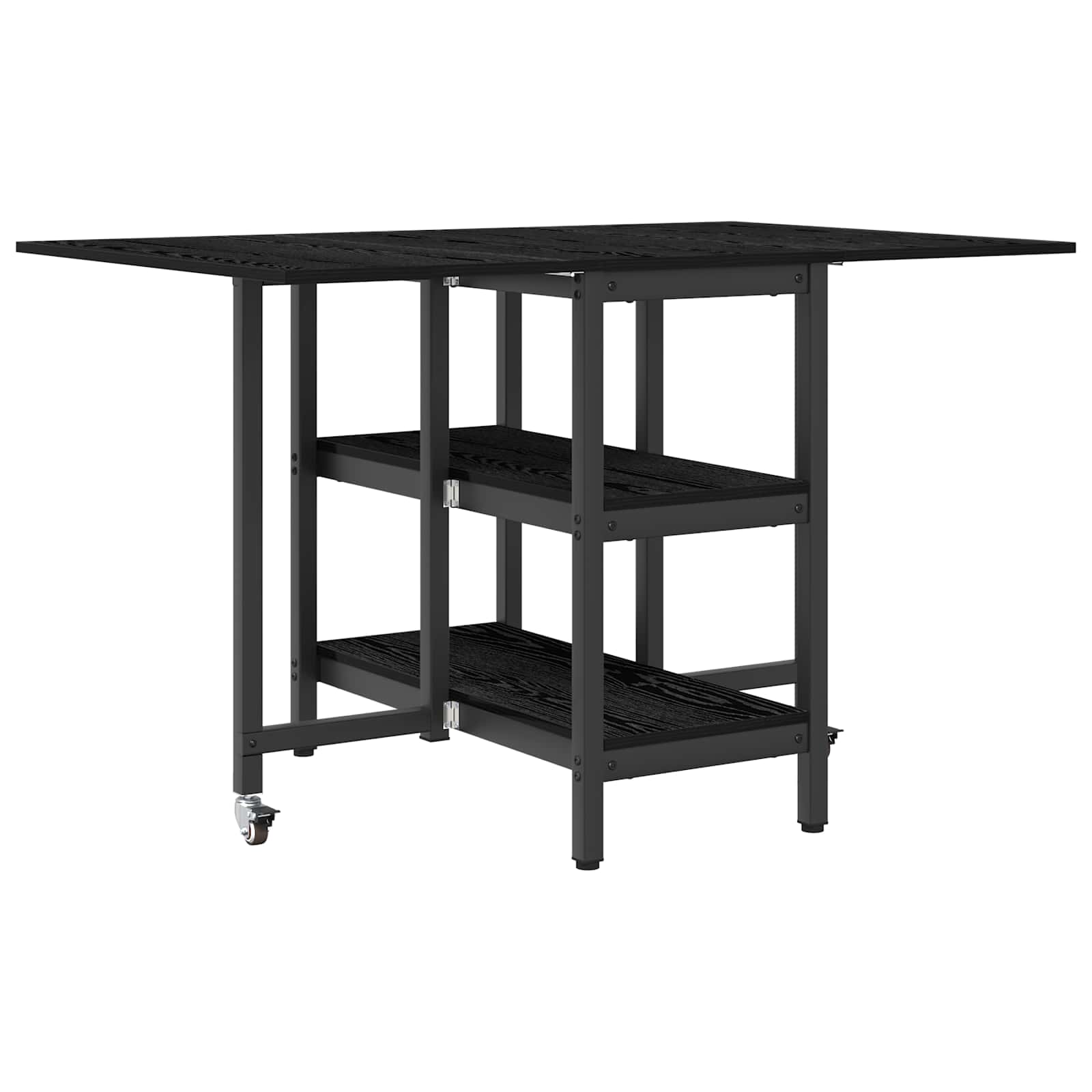 Esstisch 122 x 80 x 76,5 cm Holzwerkstoff Schwarze Eiche