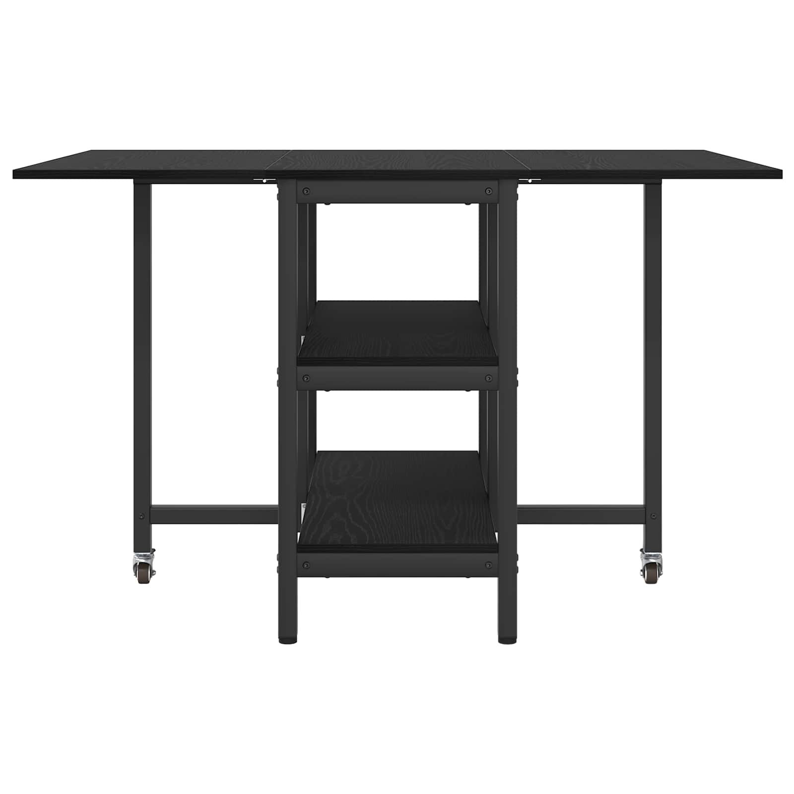 Esstisch 122 x 80 x 76,5 cm Holzwerkstoff Schwarze Eiche