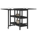 Esstisch 122 x 80 x 76,5 cm Holzwerkstoff Schwarze Eiche