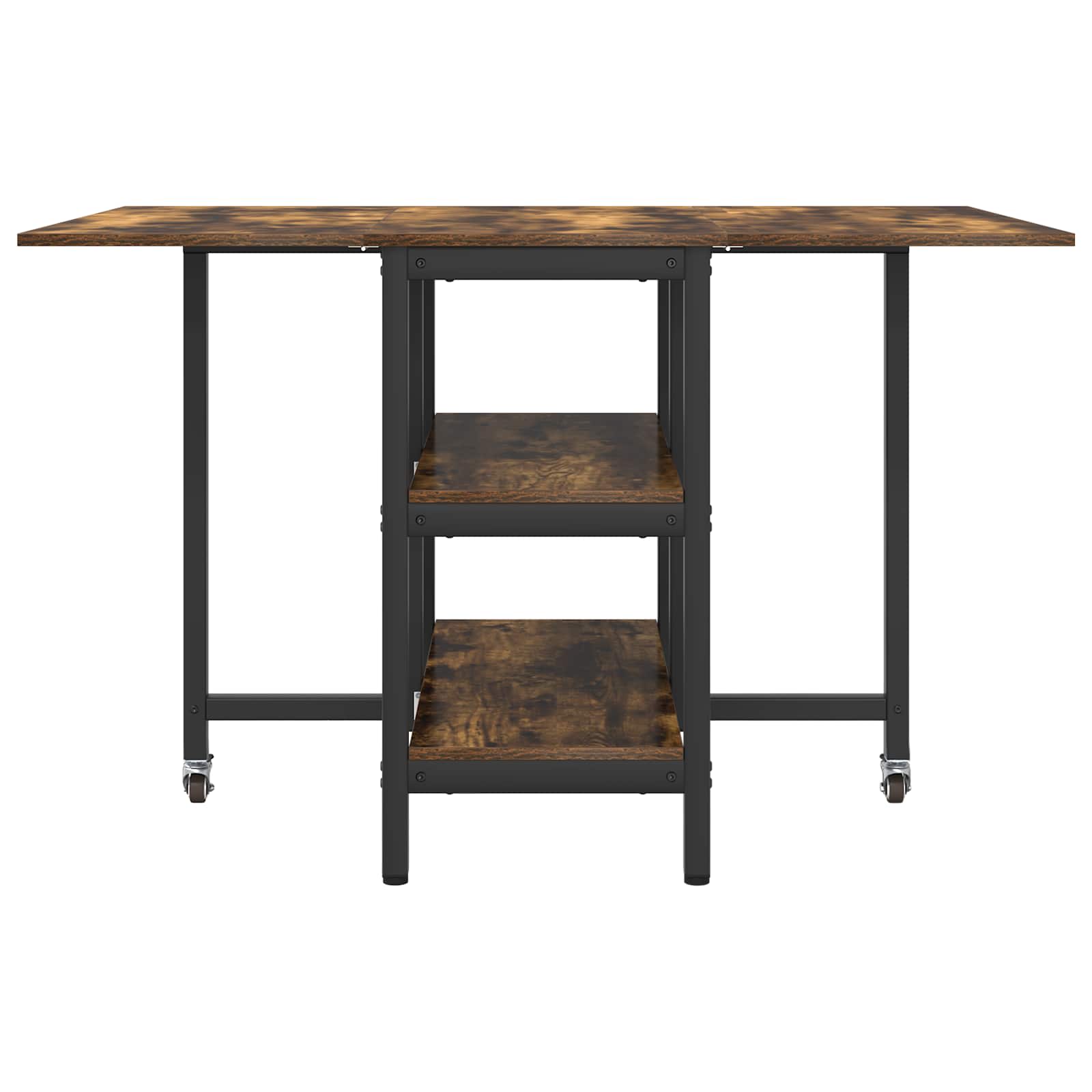 Esstisch 122 x 80 x 76,5 cm Holzwerkstoff Geräucherte Eiche