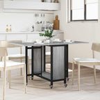 Faltbarer Esstisch mit Rollen 130 x 80 x 76,5 cm Stahl PB
