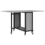 Faltbarer Esstisch mit Rollen 130 x 80 x 76,5 cm Stahl PB