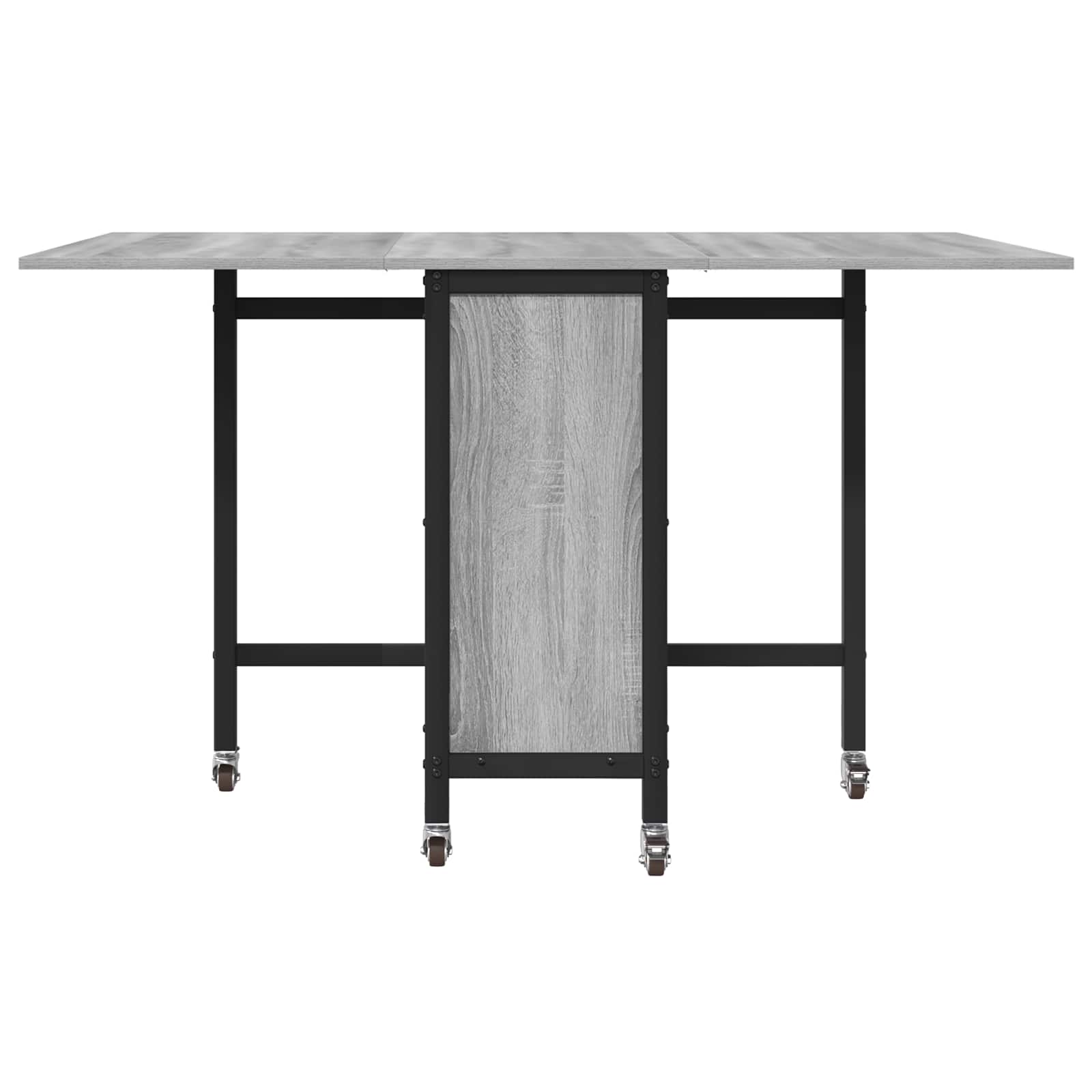 Faltbarer Esstisch mit Rollen 130 x 80 x 76,5 cm Stahl PB