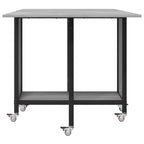 Faltbarer Esstisch mit Rollen 130 x 80 x 76,5 cm Stahl PB