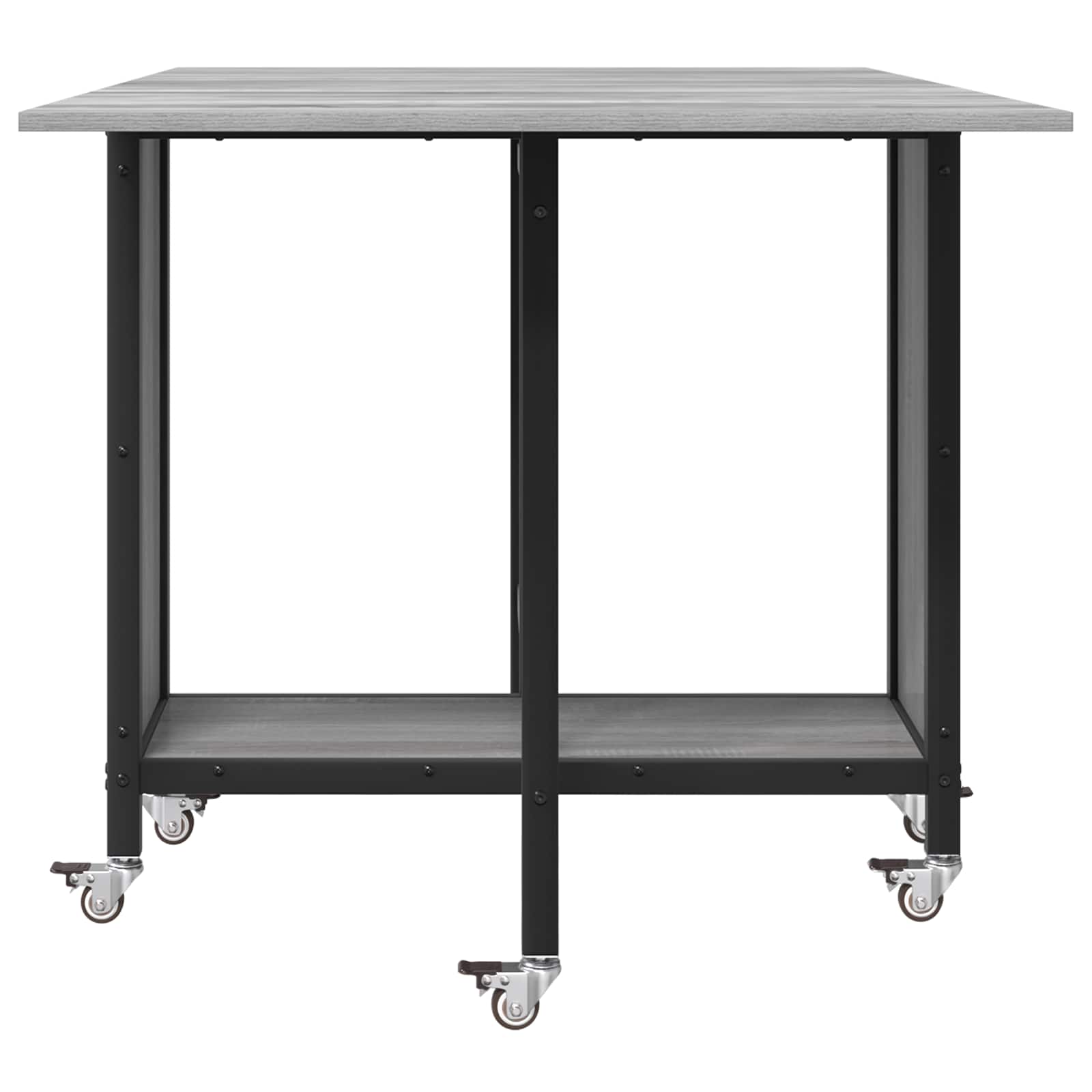 Faltbarer Esstisch mit Rollen 130 x 80 x 76,5 cm Stahl PB