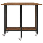 Faltbarer Esstisch mit Rollen 130 x 80 x 76,5 cm Stahl PB