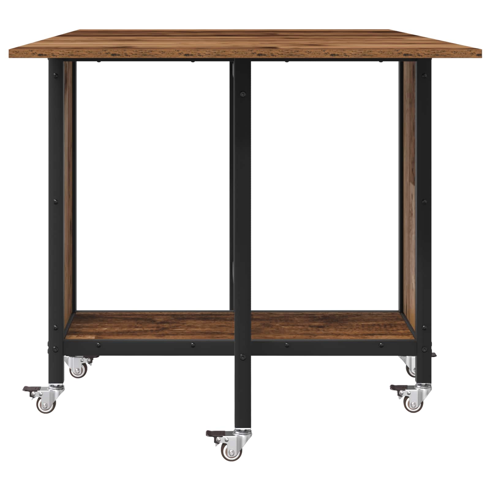Faltbarer Esstisch mit Rollen 130 x 80 x 76,5 cm Stahl PB