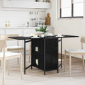 Esstisch 144 x 60 x 75 cm Holzwerkstoff Schwarze Eiche