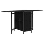 Esstisch 144 x 60 x 75 cm Holzwerkstoff Schwarze Eiche