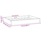 Hundebett Wachsbraun 72 x 54 x 9 cm Massivholz Kiefer