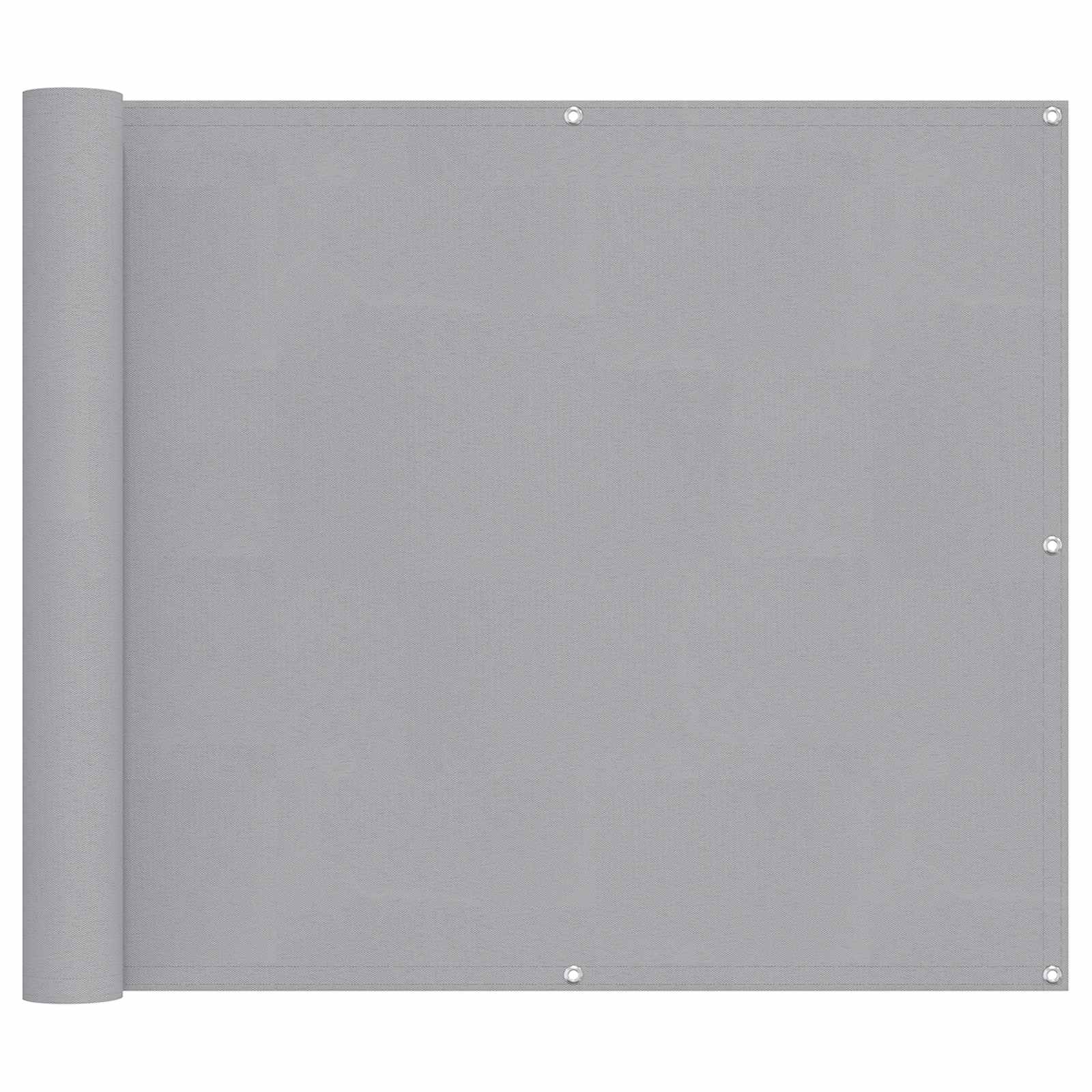 Balkonsichtschutz Hellgrau 100 x 200 cm Oxford-Stoff