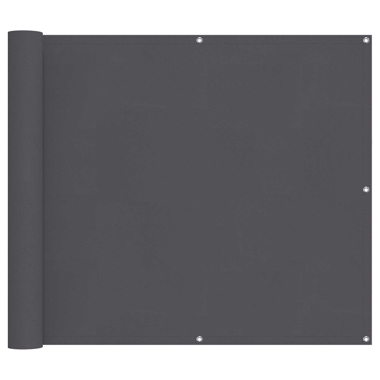 Balkonsichtschutz Anthrazit 100 x 500 cm Oxford-Stoff