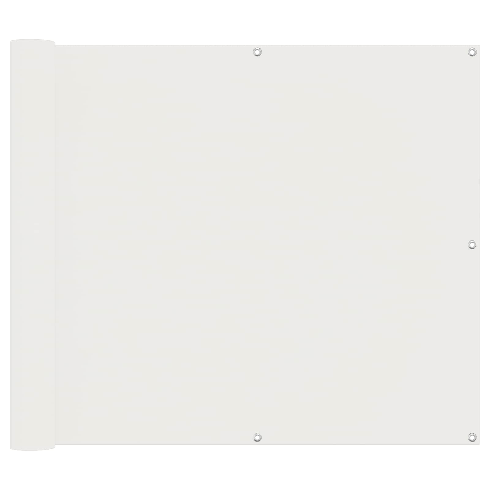 Balkonsichtschutz Weiß 100 x 200 cm Oxford-Stoff