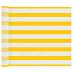 Balkonsichtschutz Gelb und Weiß 100 x 400 cm Oxford-Stoff