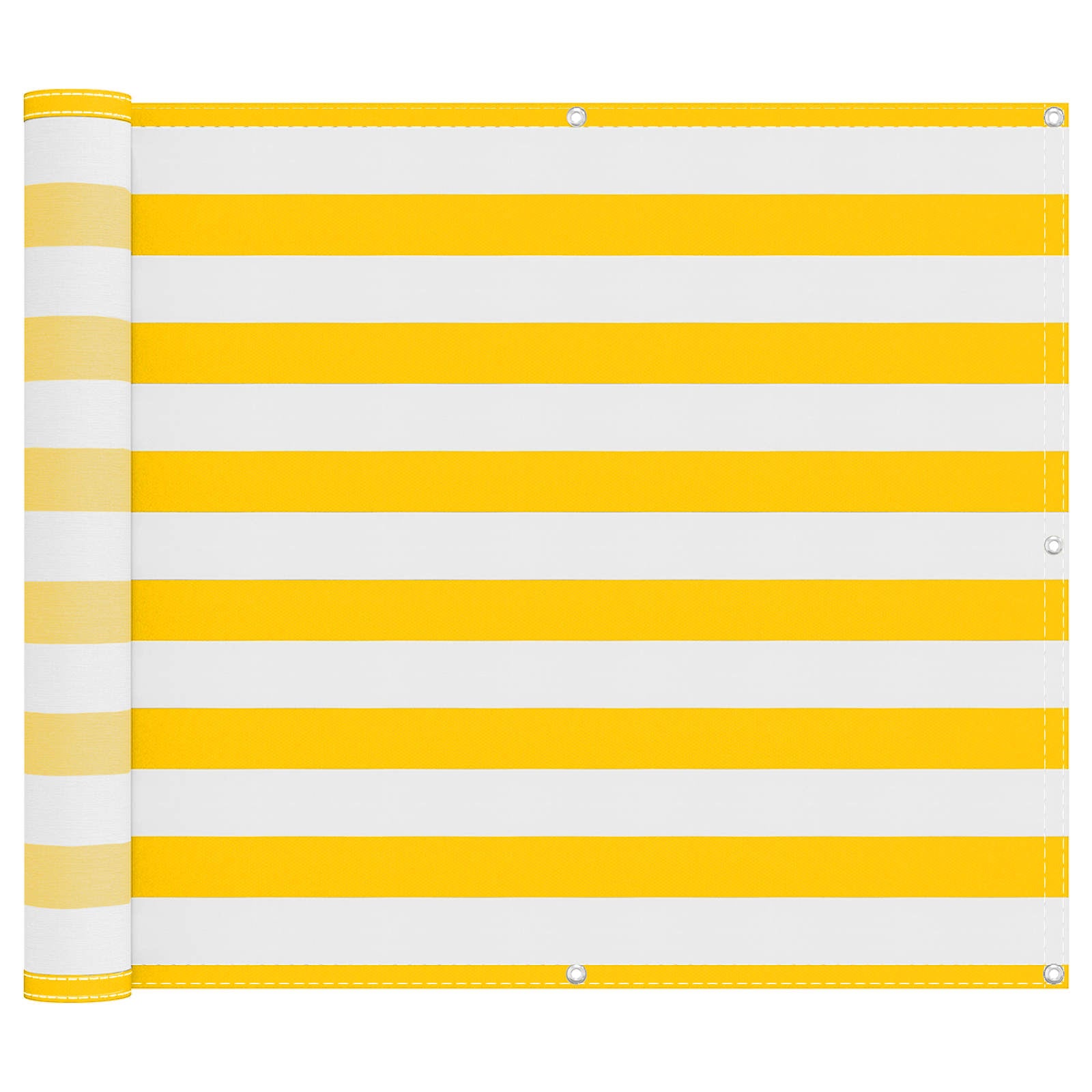 Balkonsichtschutz Gelb und Weiß 100 x 400 cm Oxford-Stoff