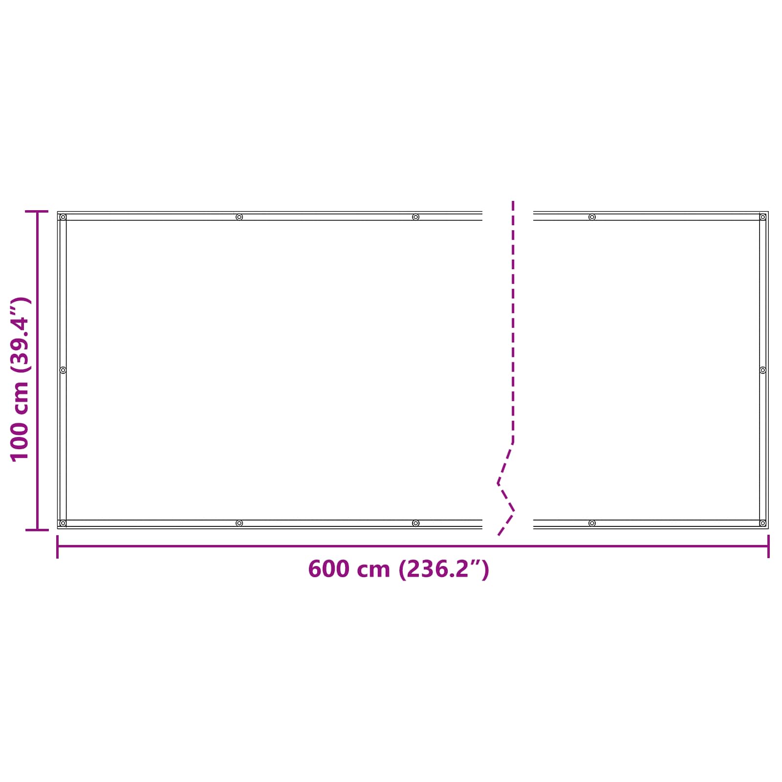 Balkonsichtschutz Gelb und Weiß 100 x 600 cm Oxford-Stoff