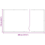 Balkonsichtschutz Gelb und Weiß 110 x 400 cm Oxford-Stoff