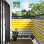 Balkonsichtschutz Gelb und Weiß 110 x 600 cm Oxford-Stoff