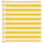 Balkonsichtschutz Gelb und Weiß 110 x 600 cm Oxford-Stoff