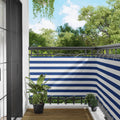 Balkonsichtschutz Blau und Weiß 100 x 1000 cm Oxford-Stoff