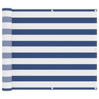 Balkonsichtschutz Blau und Weiß 100 x 1000 cm Oxford-Stoff