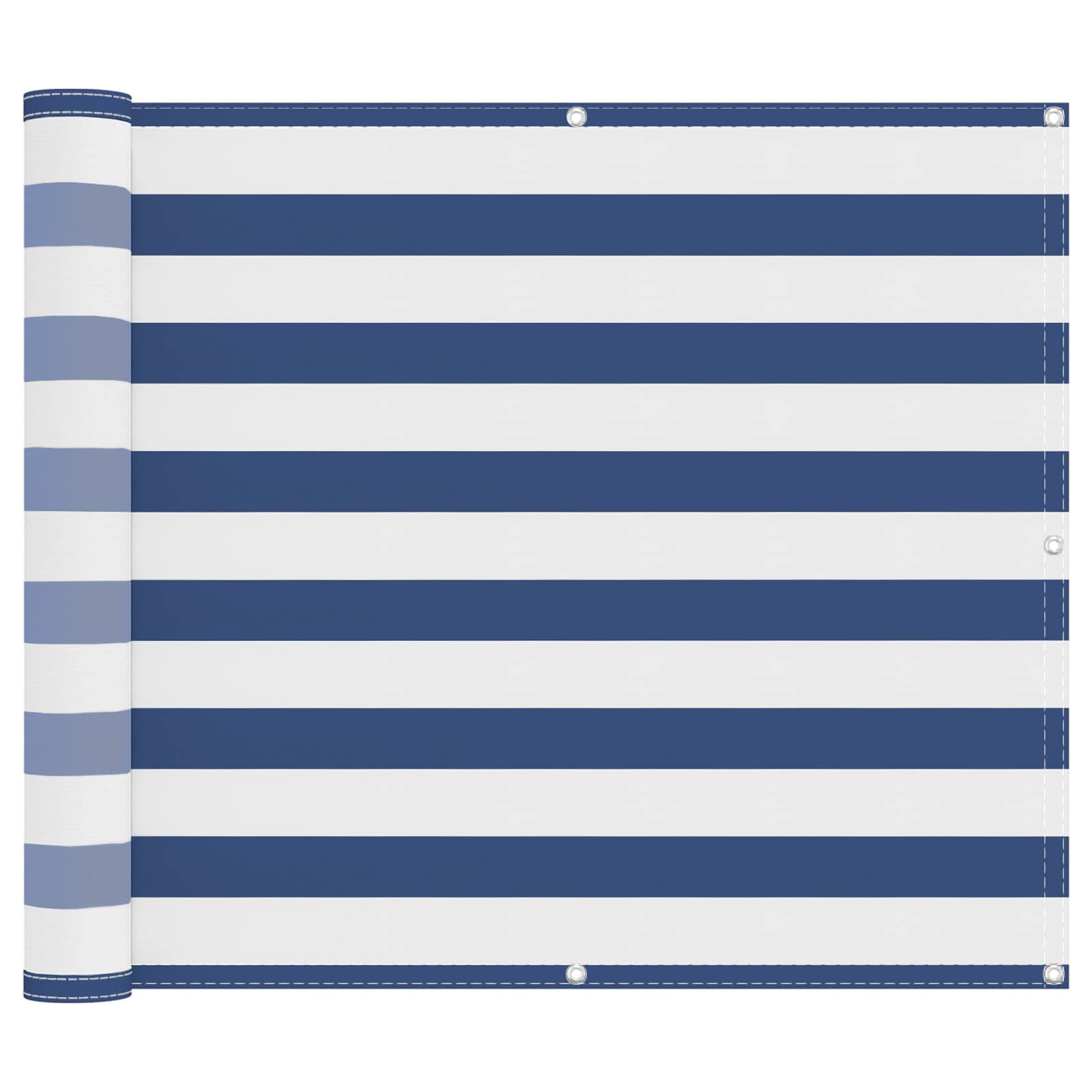 Balkonsichtschutz Blau und Weiß 100 x 1000 cm Oxford-Stoff