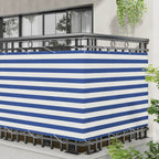 Balkonsichtschutz Blau und Weiß 110 x 800 cm Oxford-Stoff