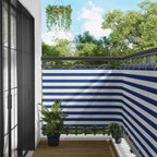 Balkonsichtschutz Blau und Weiß 110 x 1000 cm Oxford-Stoff