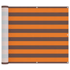 Balkonsichtschutz Orange und Braun 100 x 500 cm Oxford-Stoff