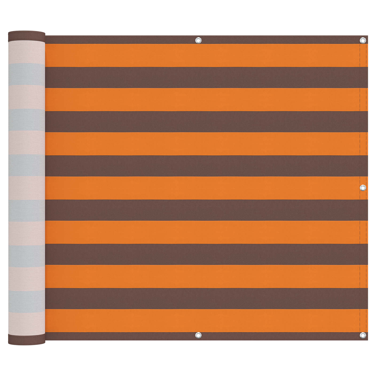 Balkonsichtschutz Orange und Braun 100 x 500 cm Oxford-Stoff