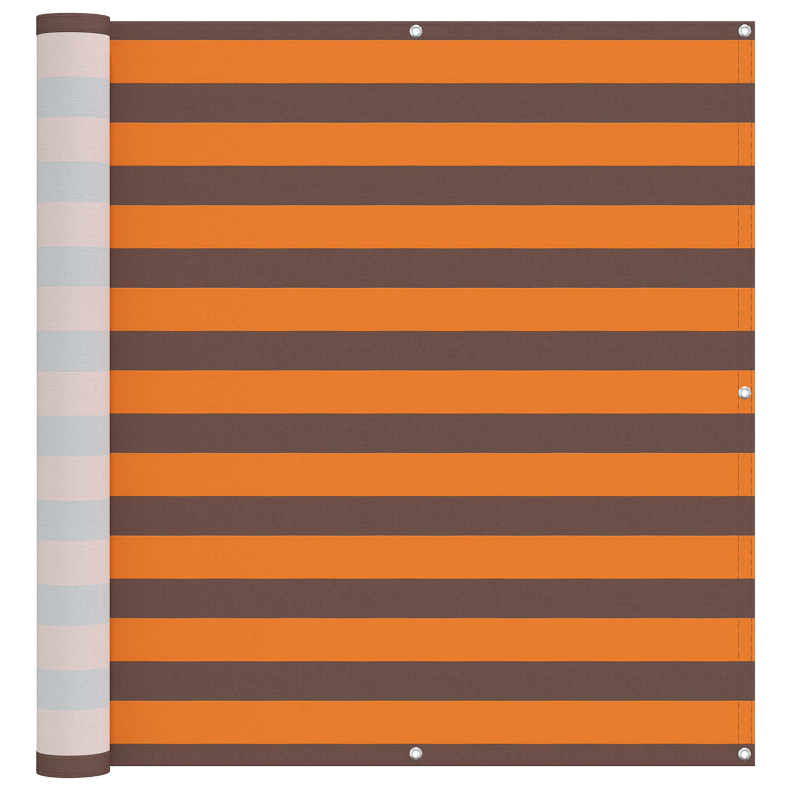 Balkonsichtschutz Orange und Braun 110 x 200 cm Oxford-Stoff