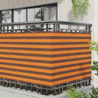 Balkonsichtschutz Orange und Braun 110 x 400 cm Oxford-Stoff