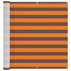 Balkonsichtschutz Orange und Braun 110 x 400 cm Oxford-Stoff