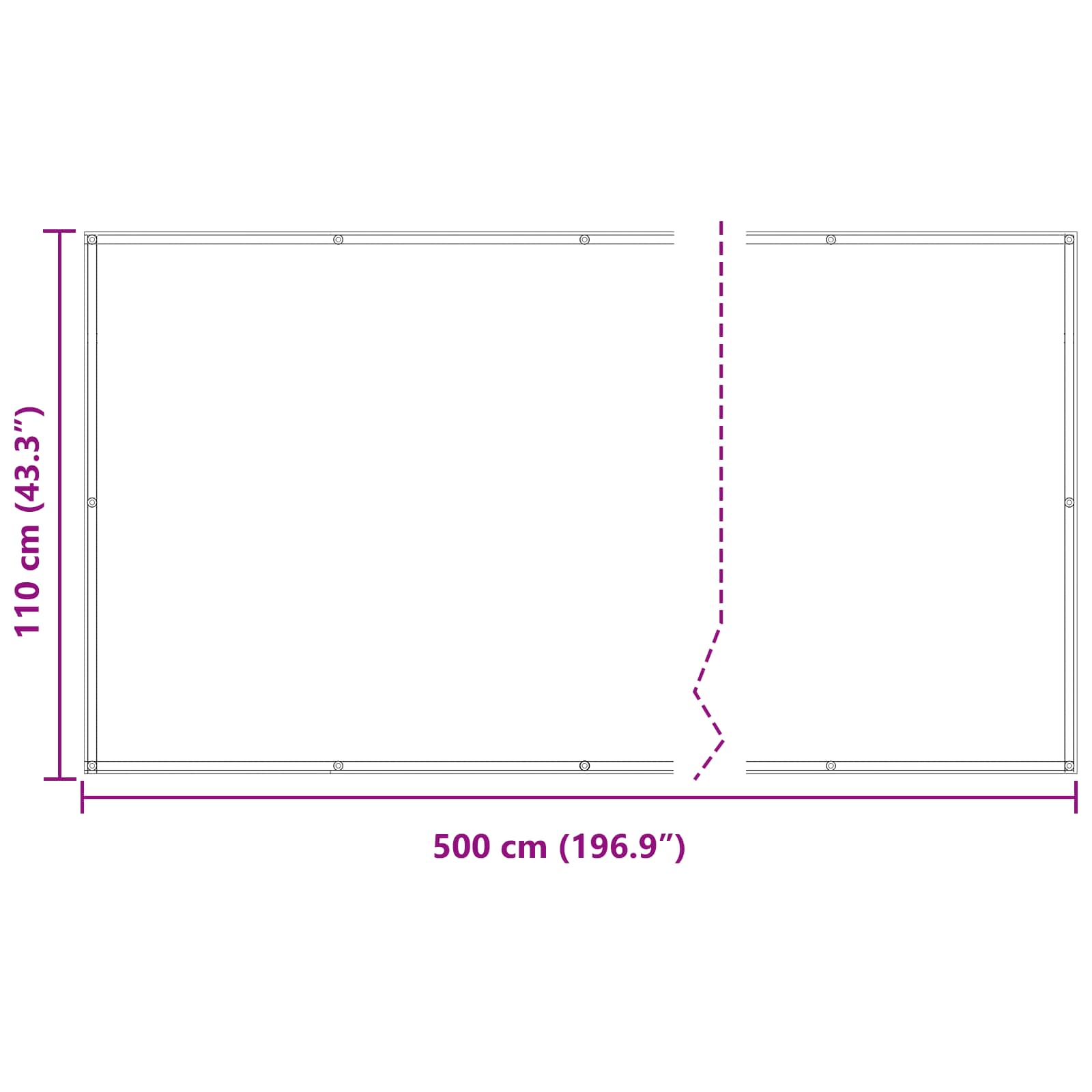 Balkonsichtschutz Orange und Braun 110 x 500 cm Oxford-Stoff