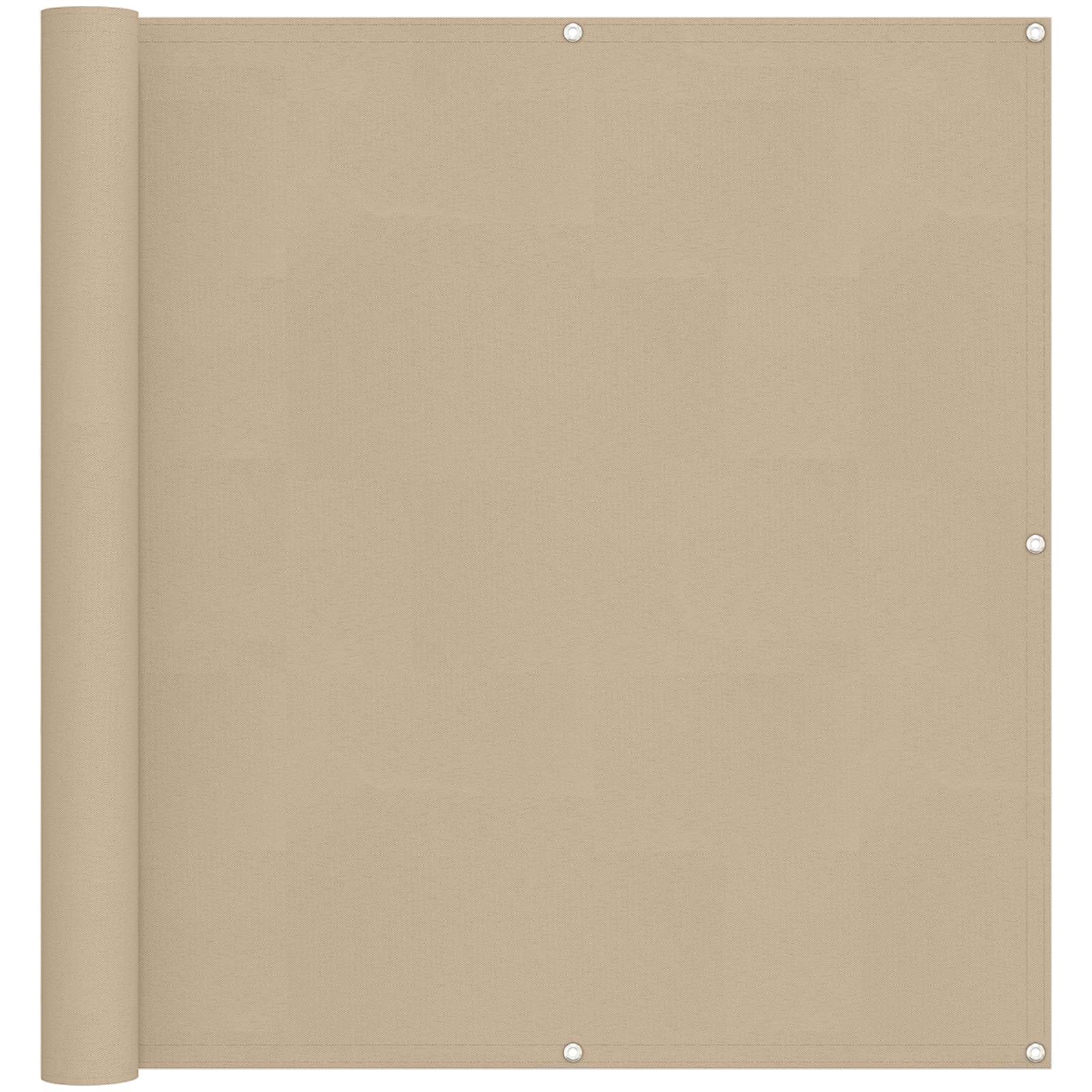 Balkonsichtschutz Beige 110 x 800 cm Oxford-Stoff