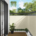 Balkonsichtschutz Creme 110 x 600 cm Oxford-Stoff