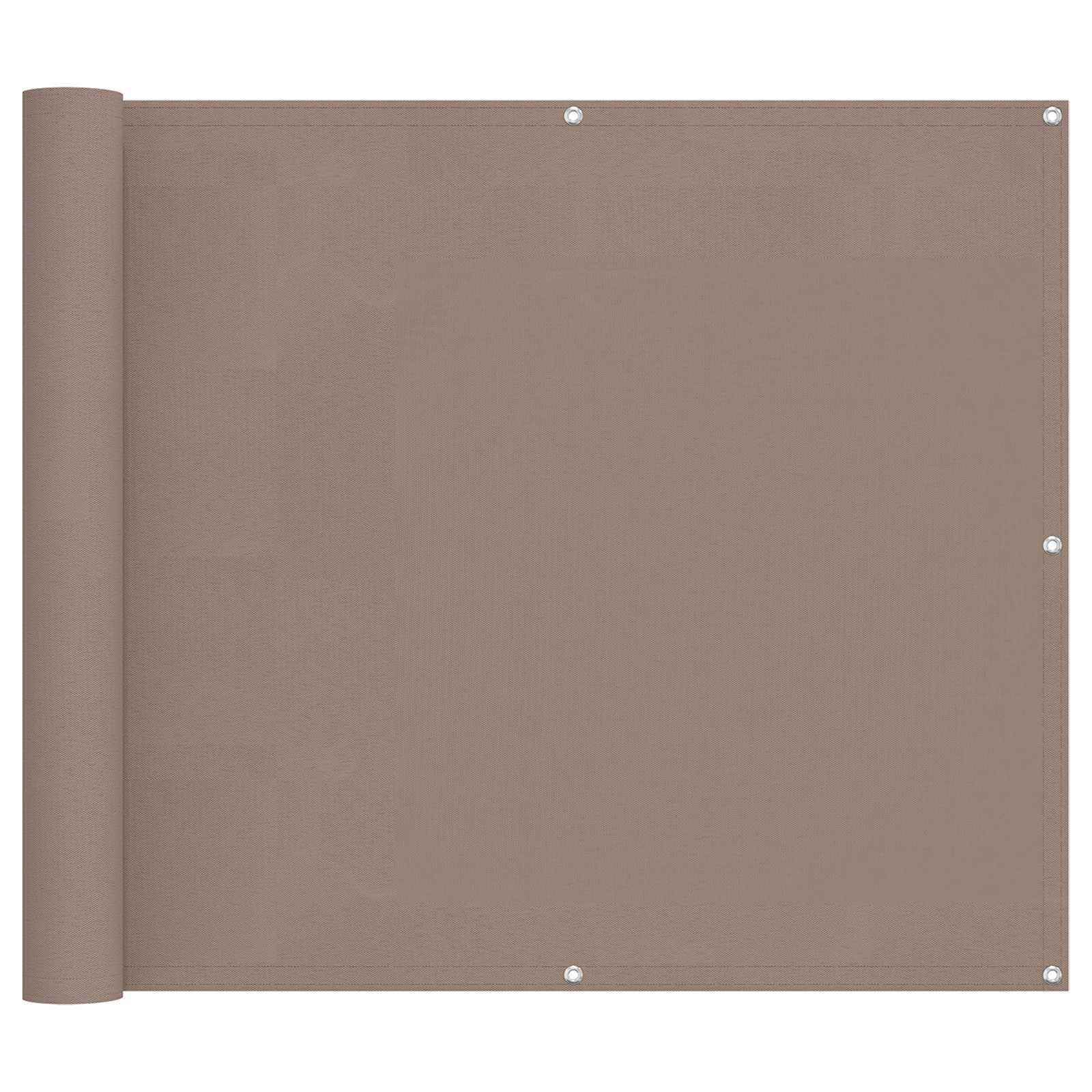 Balkonsichtschutz Taupe 100 x 300 cm Oxford-Stoff