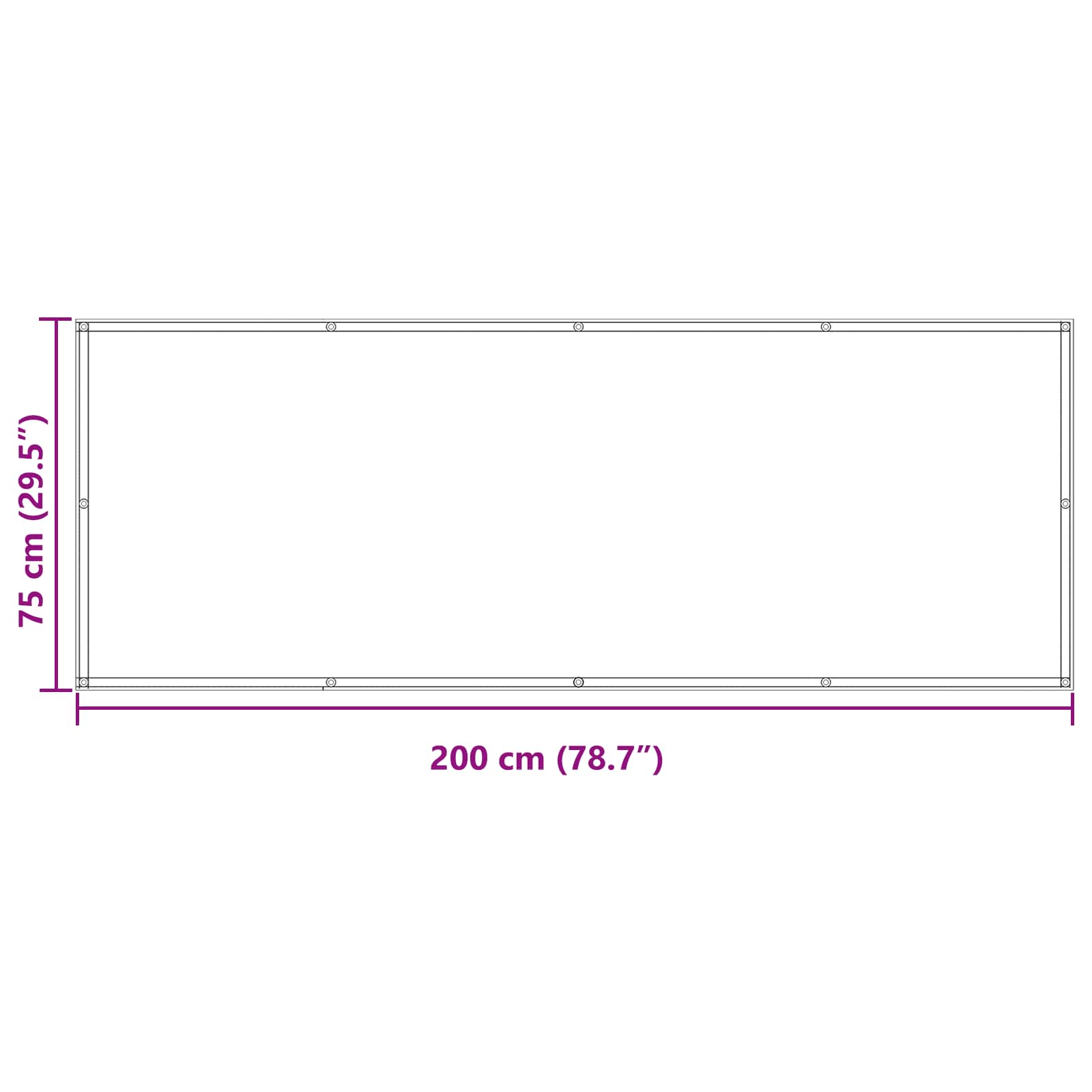 Balkonsichtschutz Gelb 75 x 200 cm