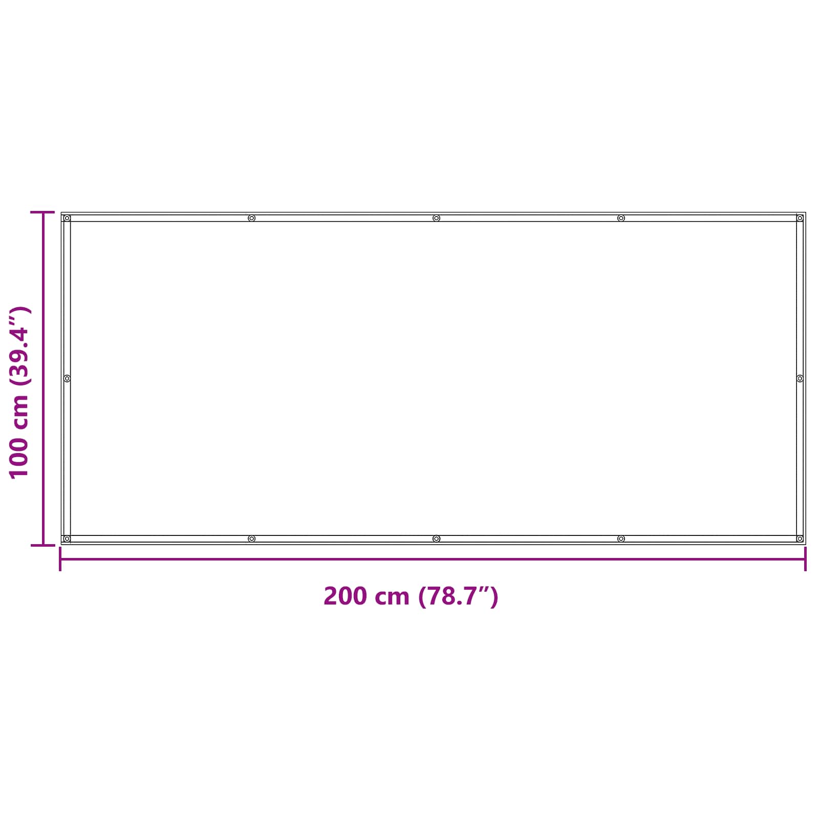 Balkonsichtschutz Orange 100 x 200 cm Oxford-Stoff